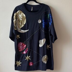 Free People Sequin T-Shirt Dress